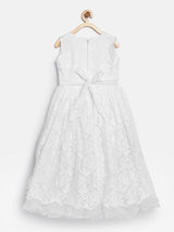 Branyork White Lace Fit and Flare Dress