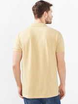 Daneaxon Yellow Polo Collar T-shirt