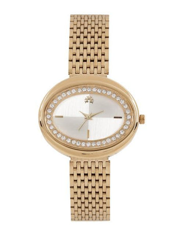 Arumkick Silver-Toned Embellished Analogue Watch