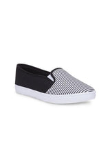 Scamanus Black Striped Casual Shoes